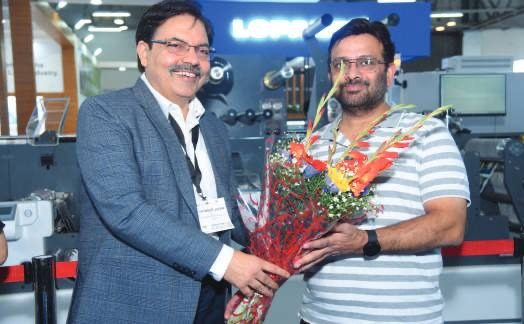The founder being honoured at an industry event
